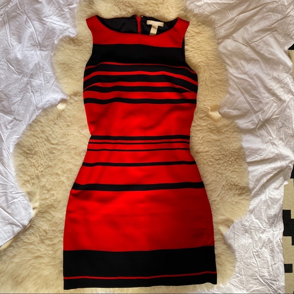 Banana Republic Red and Black Striped Dress - Picture 4 of 7